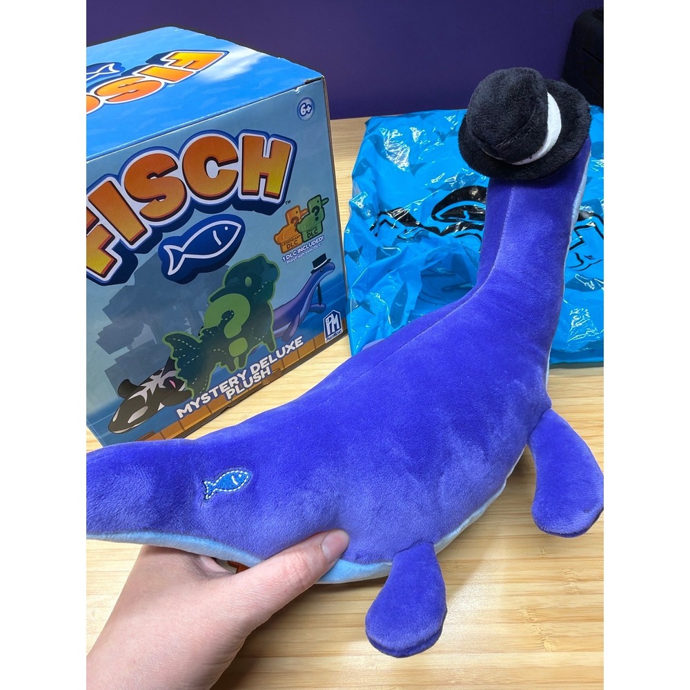 Fisch Shiny Nessie Deluxe Plush w/ Legendary DLC Tag Open Box New - Picture 4 of 5